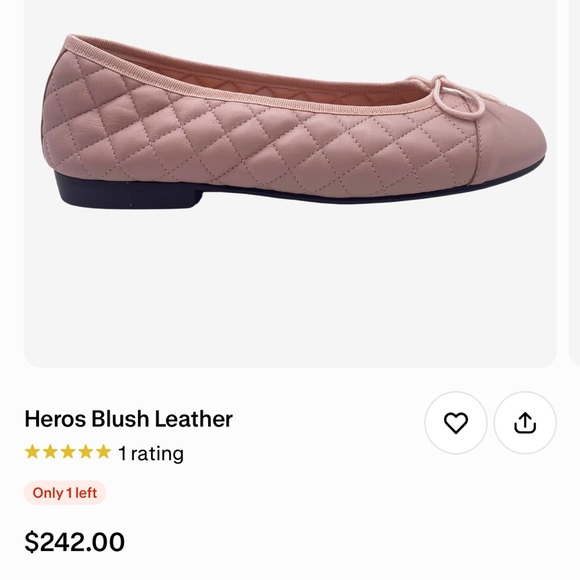 🌸French Sole Blush Quilted Leather Ballet Flat - Picture 4 of 5
